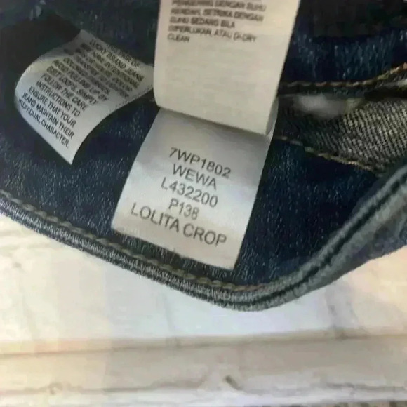 Lucky brand, Lolita crop,raw hem denim low rise, skinny - Picture 7 of 8